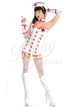 Nurse Napalm Strapless Garter Dress