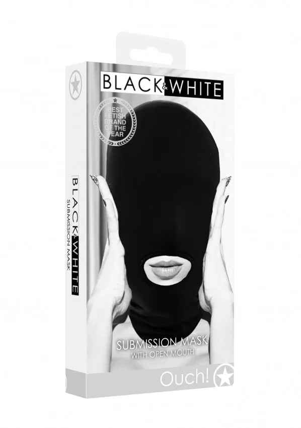 Ouch! BDSM Submission Mask With Open Mouth Bondage