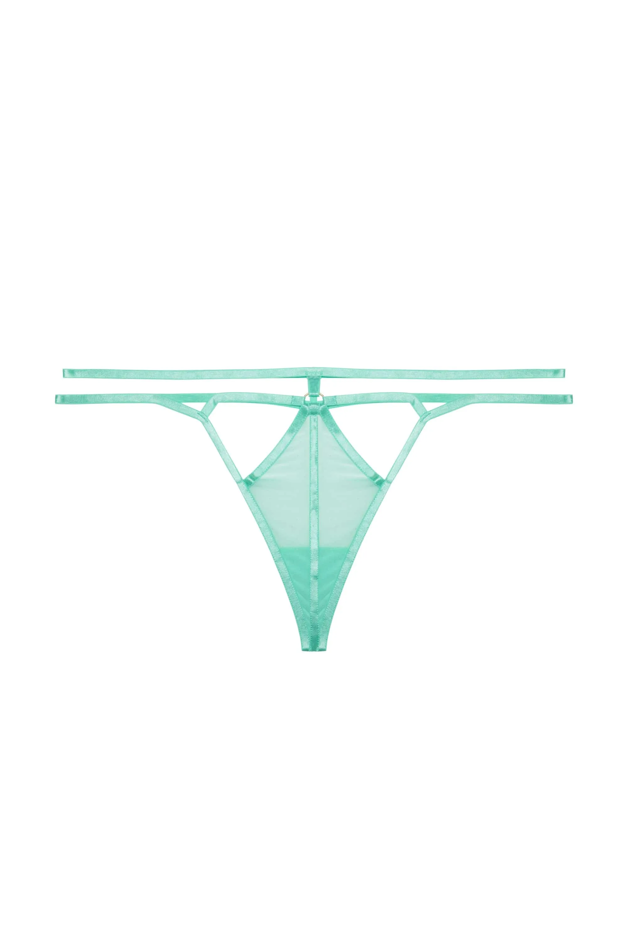 Penny Neon Green Strappy Mesh Thong