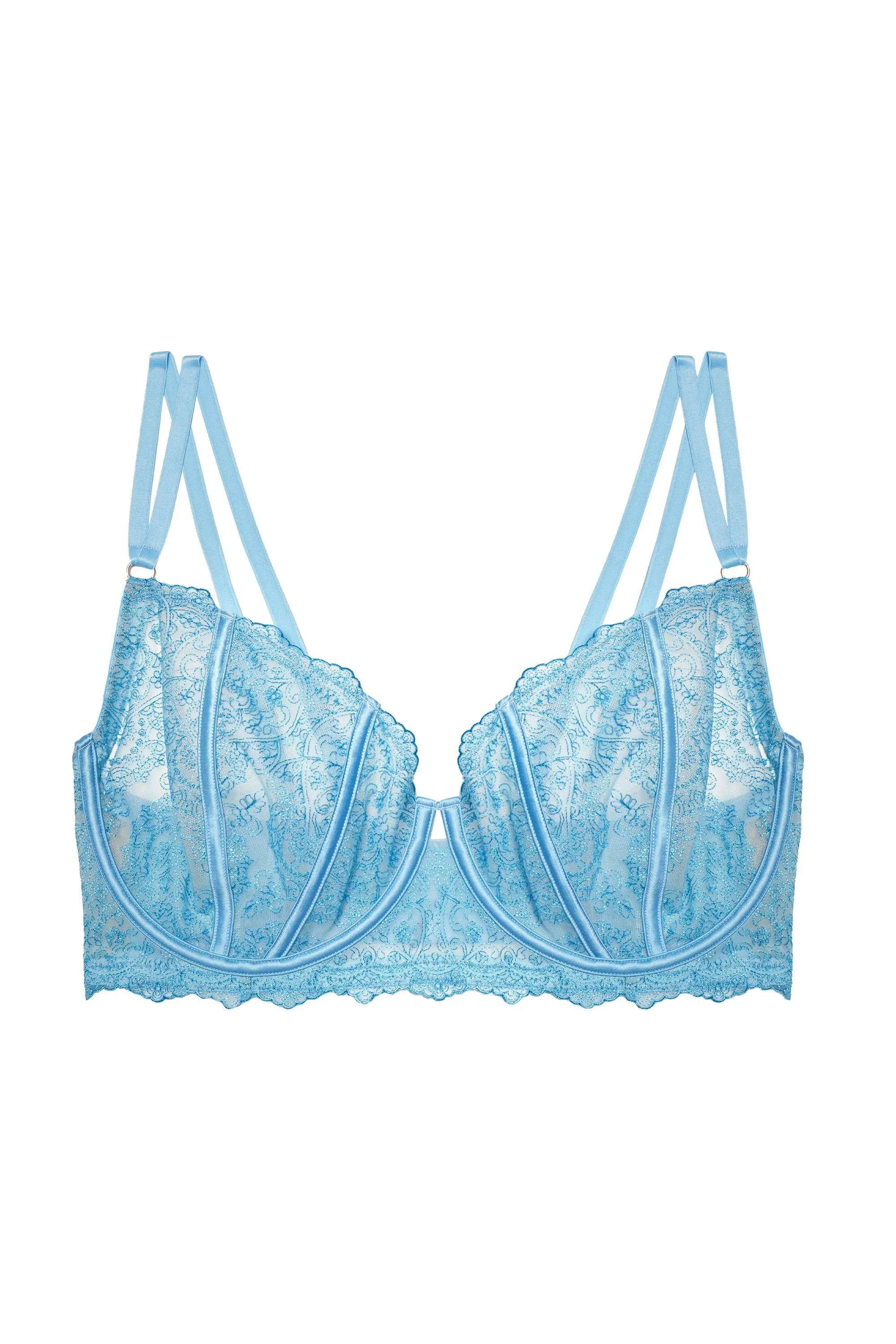 Peyton Blue Embroidery Bra