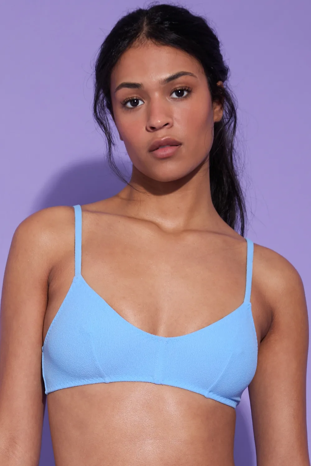 Phoebe Wireless Bikini Top Blue