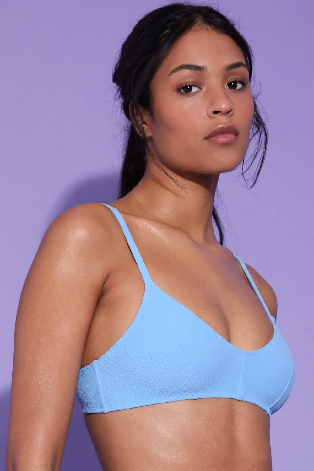Phoebe Wireless Bikini Top Blue