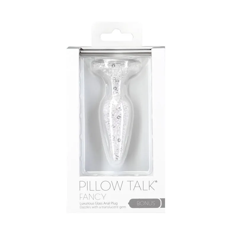 Pillow Talk Fancy Luxurious Glass Anal Plug Clear Gem Butt Dildo Sex Toy