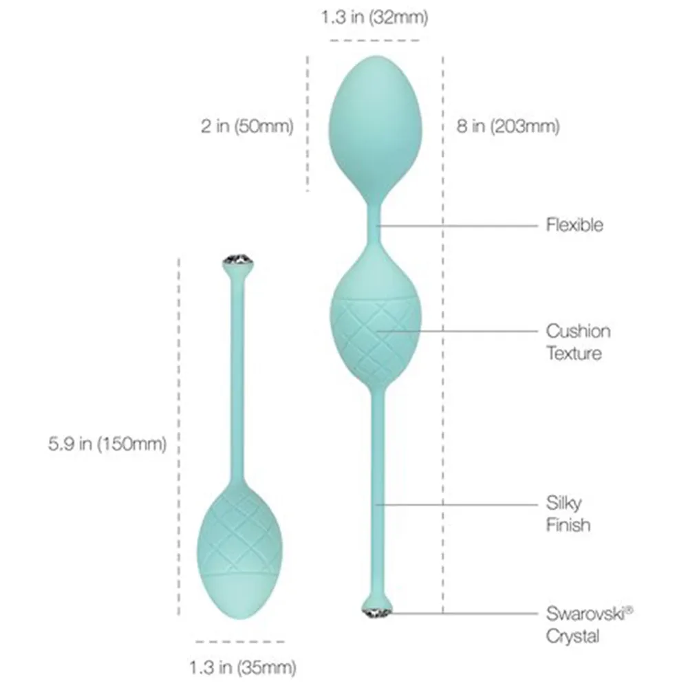 Pillow Talk Frisky Weighted Kegel Balls Pleasure Ben Wa Exerciser Female Sex Toy