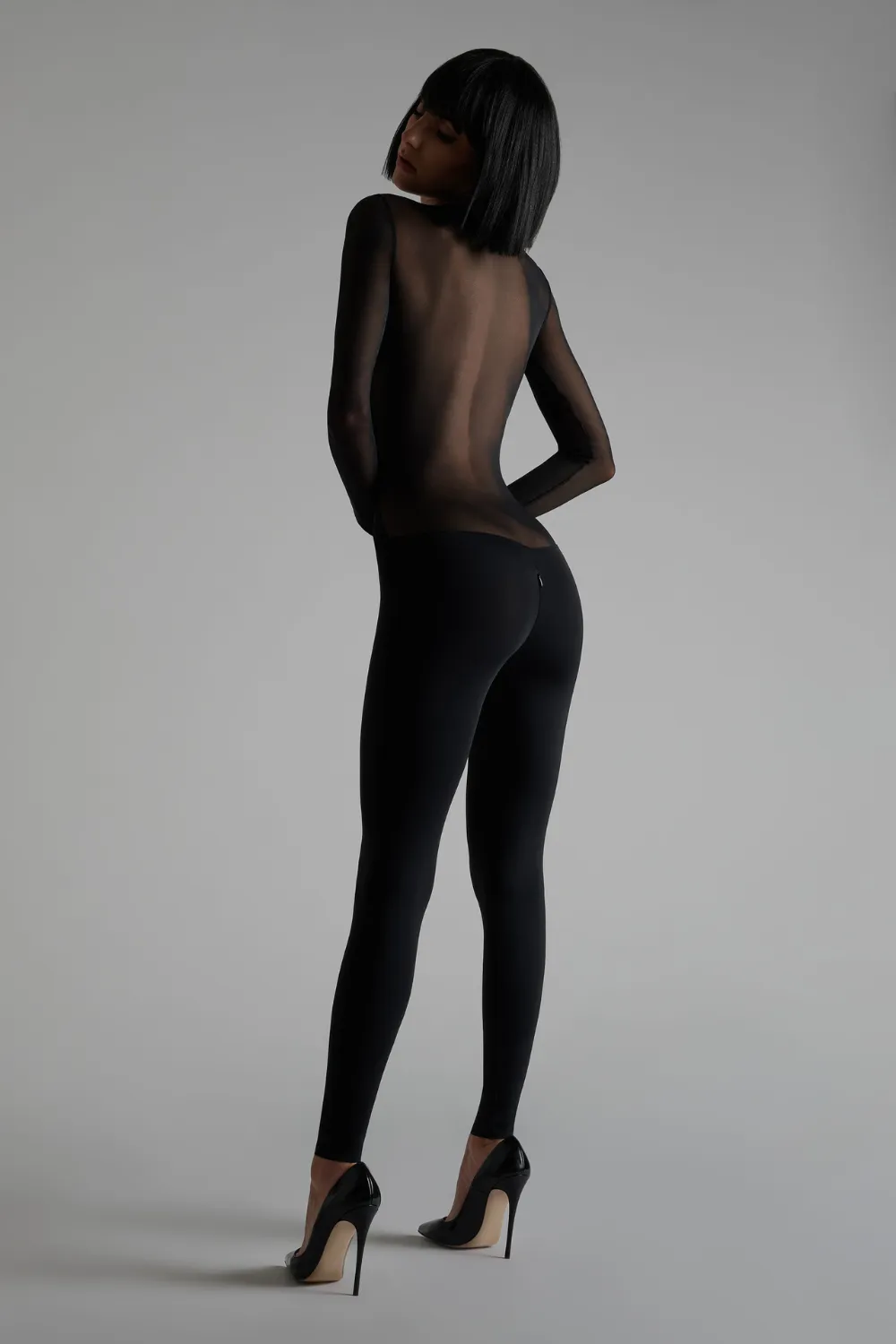 Pure Tentation Long Sleeve Jumpsuit Black. Size XL (UK 12-14)