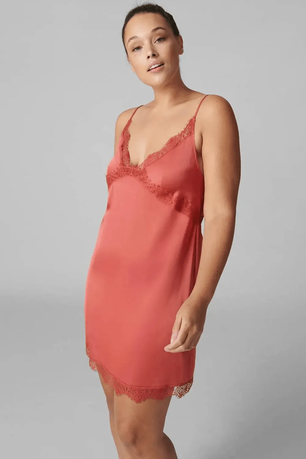 Satin Secrets Nightdress Quartz Pink
