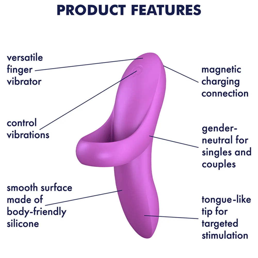 Satisfyer Bold Lover Finger Vibrator Rechargeable Clitoral Stimulator Sex Toy