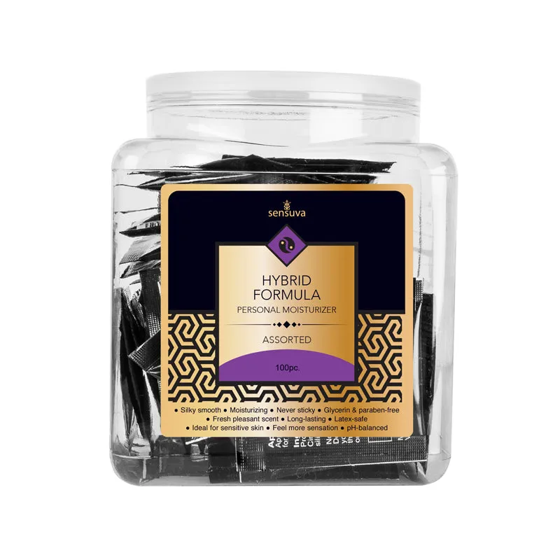 Sensuva Hybrid Personal Moisturizer Assorted 100-Piece Tub