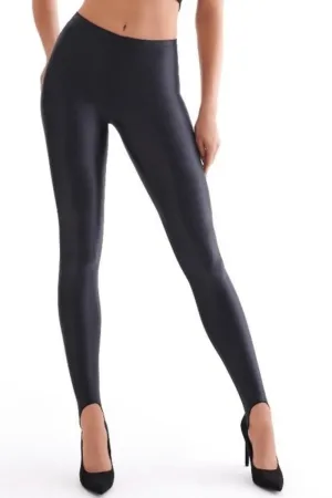 Shiny Stirrup Leggings. Size XL