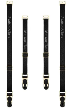 Signature Suspender Straps Black/Gold