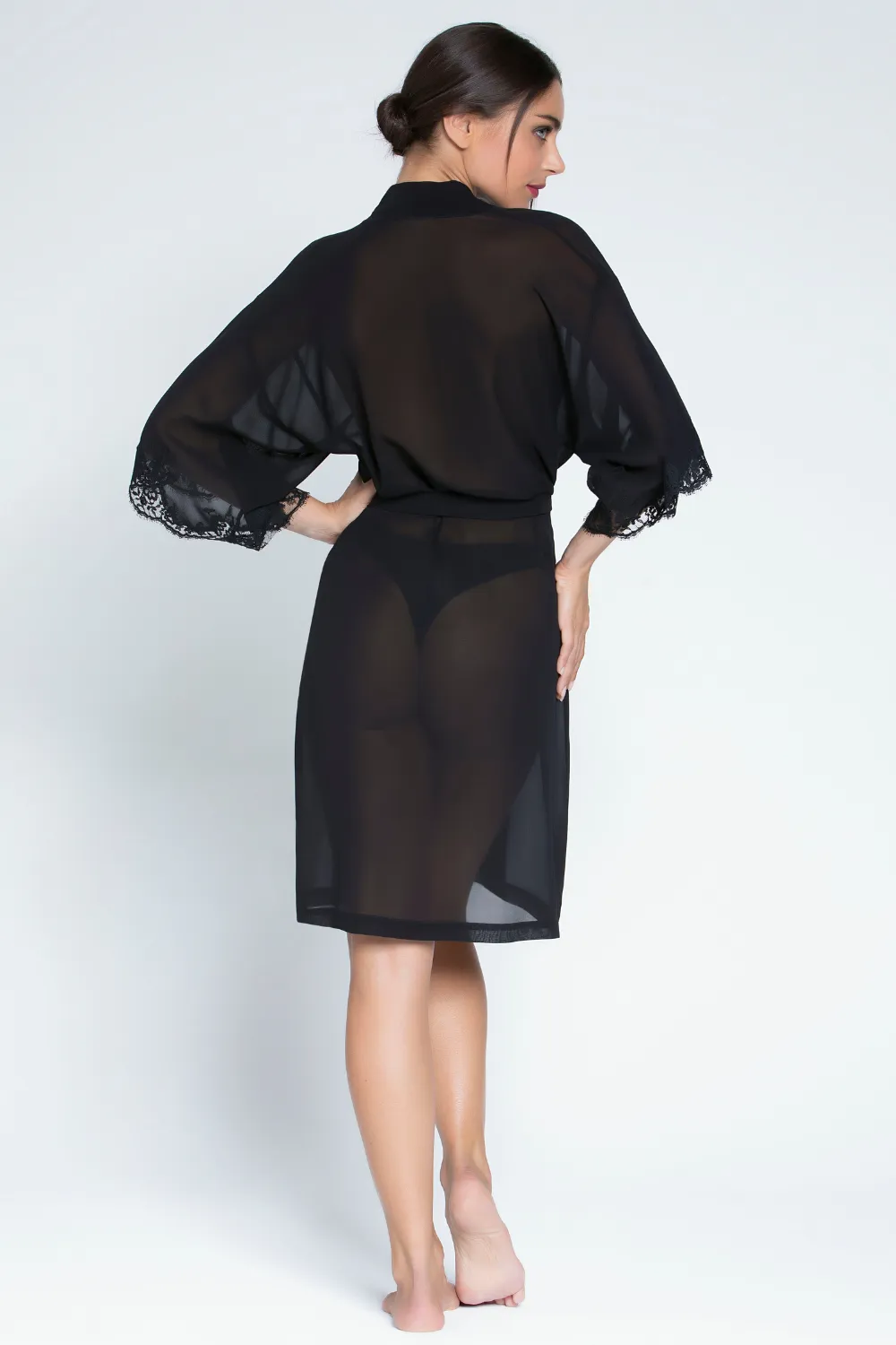 Splendeur Soie Mid Length Sheer Robe
