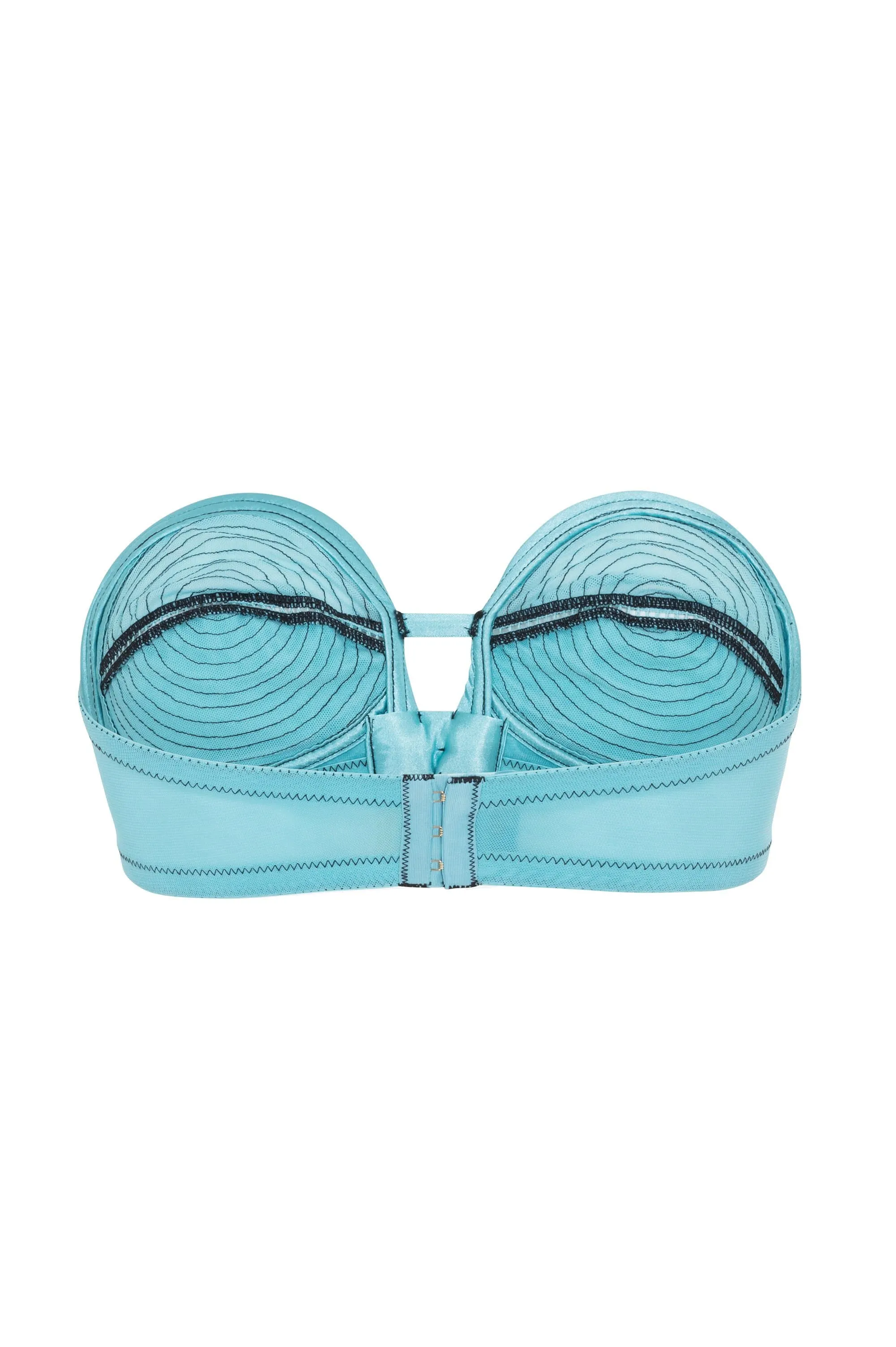 Teal/Black Overwire Bra