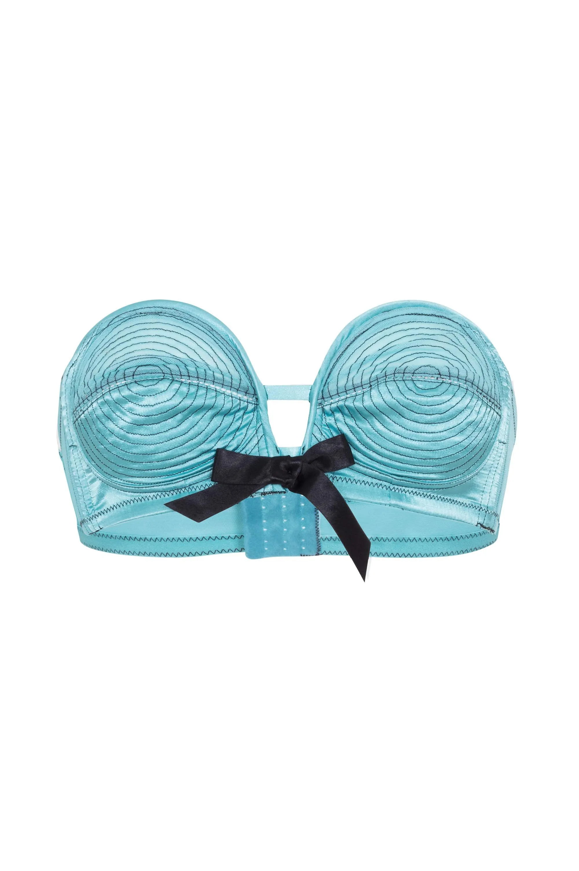 Teal/Black Overwire Bra
