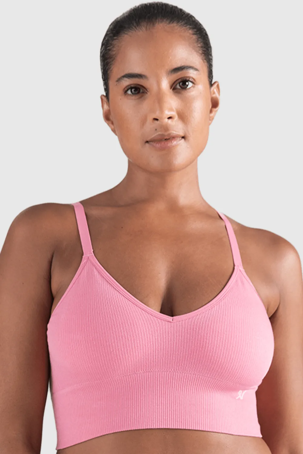 Tencel™ Seamless Bralette in Rose Pink. Size XS (UK 6-8)