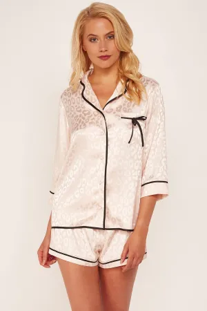 Tracey Pink Leopard PJ Set