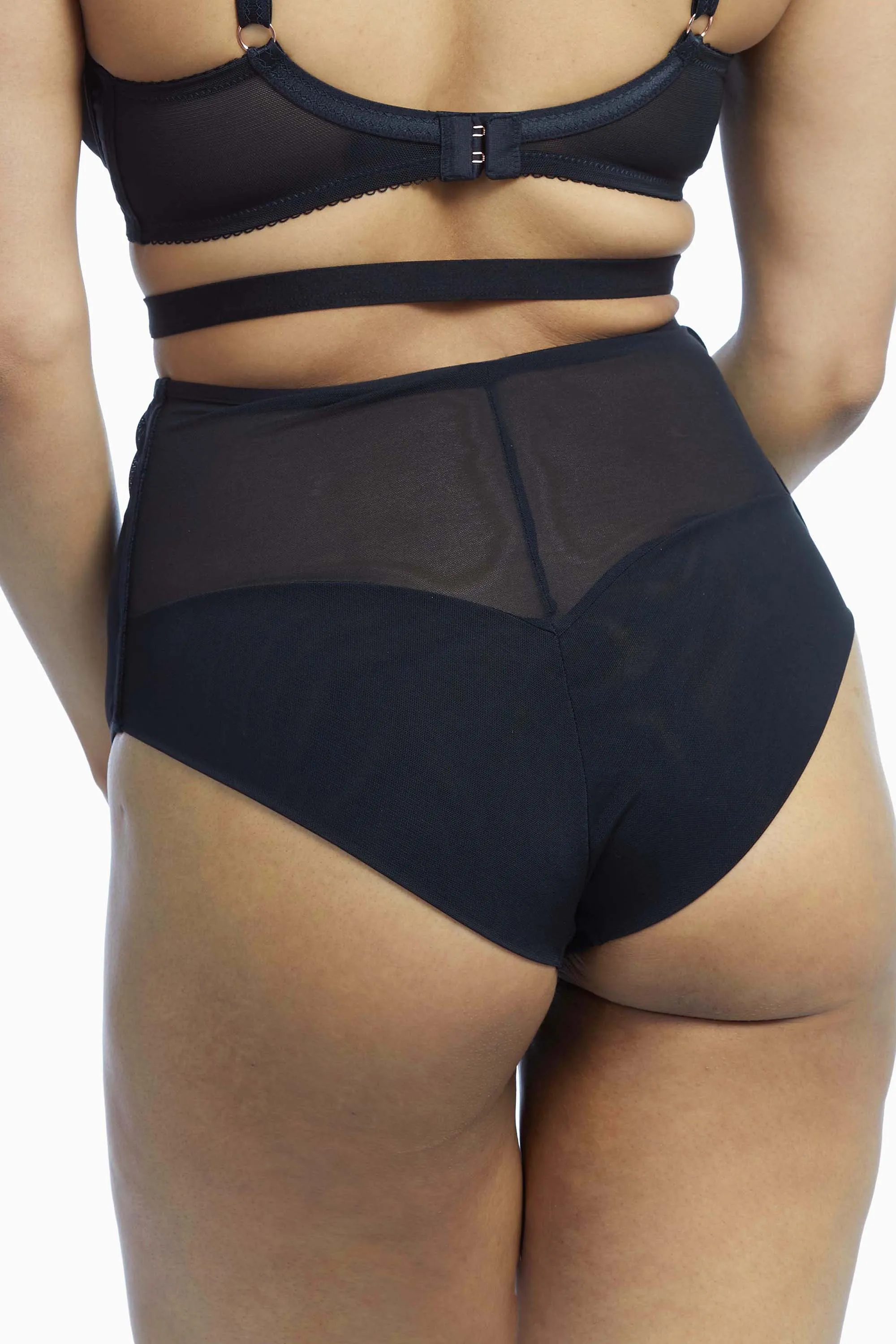Unzipped High Waist Brief