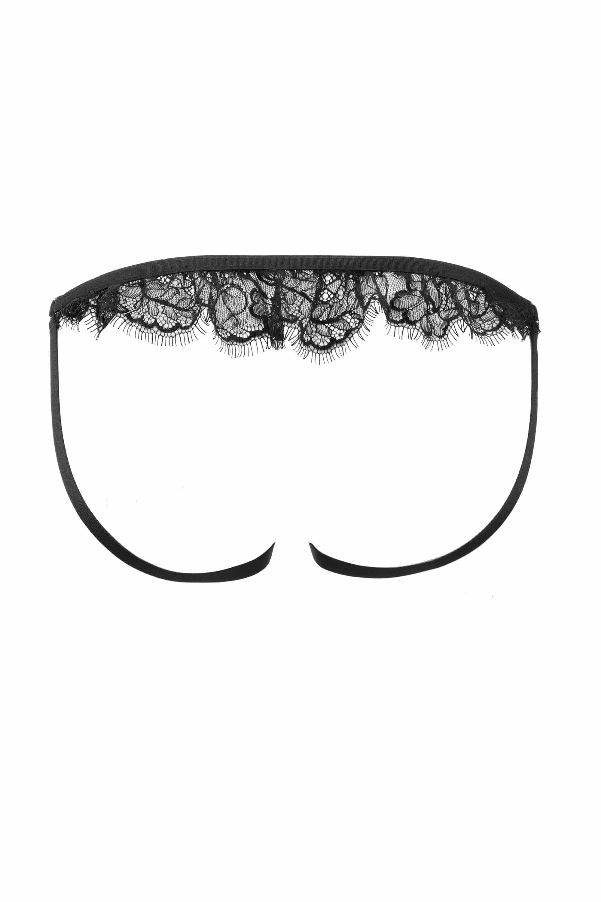 Venus Black Lace Open Brief