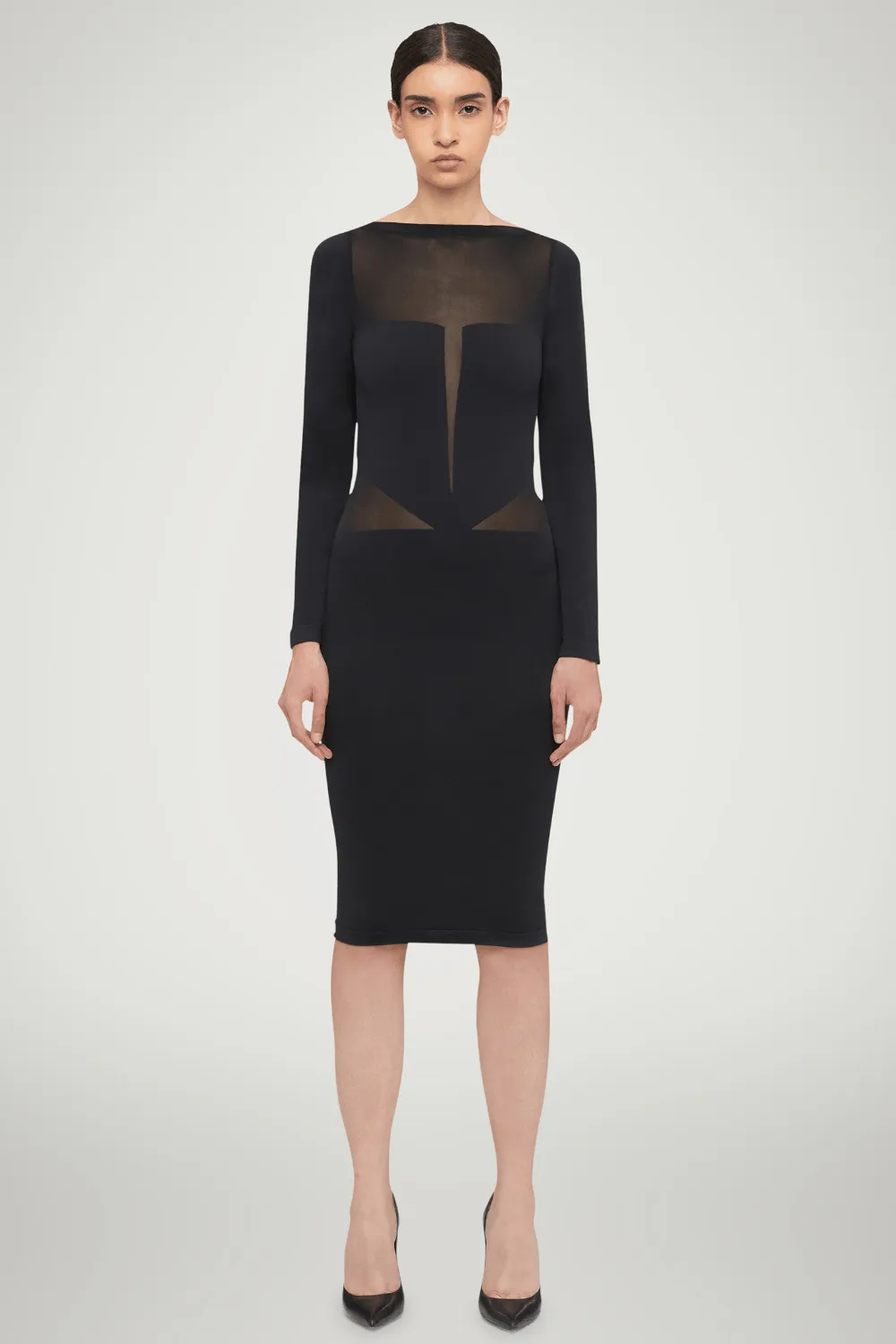 Venus Long Sleeve Midi Dress. Size S