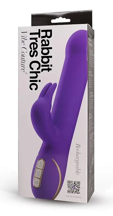 Vibe Couture Rabbit Tres Chic G Spot Rotating Beads Vibrator USB Sex Toy Purple