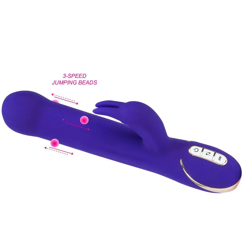 Vibe Couture Rabbit Tres Chic G Spot Rotating Beads Vibrator USB Sex Toy Purple