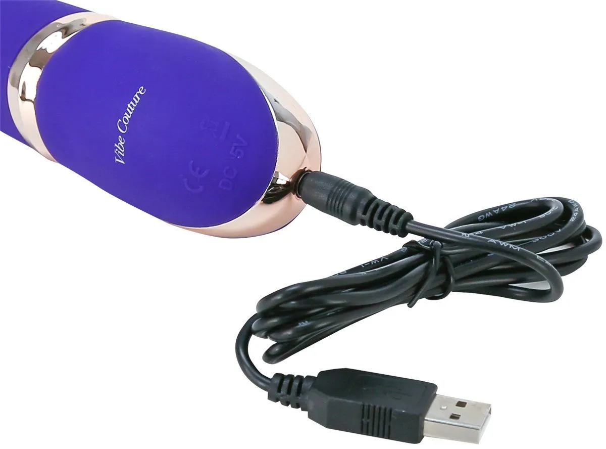 Vibe Couture SKATER Thrusting Telescopic G Spot Rabbit Vibrator USB Sex Toy