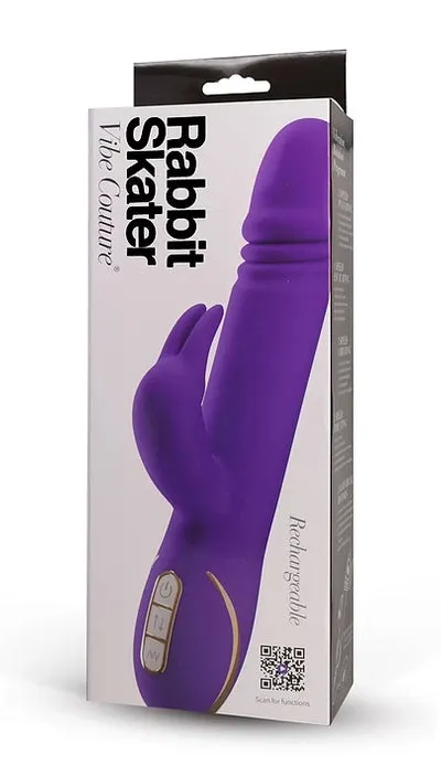 Vibe Couture SKATER Thrusting Telescopic G Spot Rabbit Vibrator USB Sex Toy