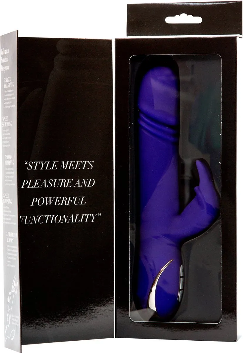 Vibe Couture SKATER Thrusting Telescopic G Spot Rabbit Vibrator USB Sex Toy