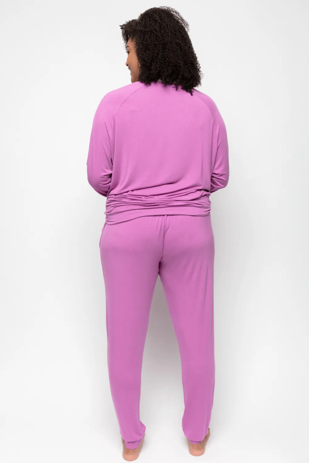 Viola Slouch Jersey Pyjama Top Pink