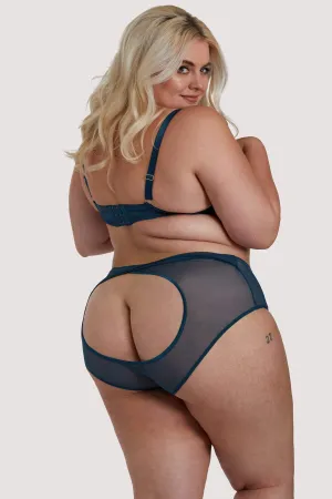 x PP Firenza Open Back Teal Brief