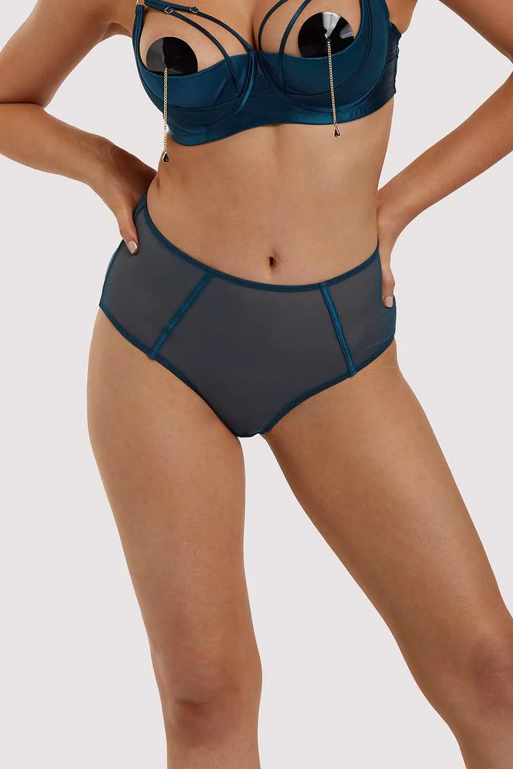 x PP Firenza Open Back Teal Brief
