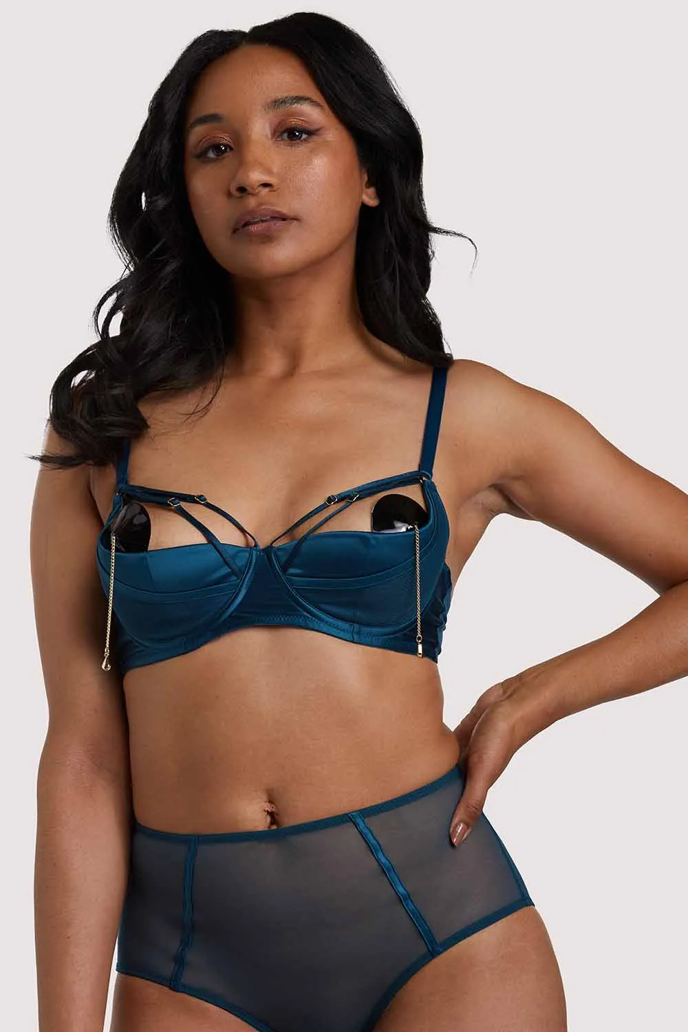 x PP Firenza Strappy Teal Bra